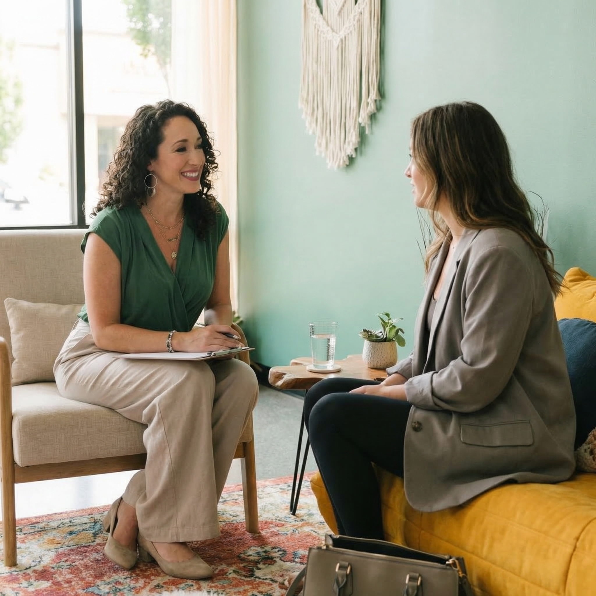 Cassandra Quick, EMDR therapist at Illuminate Counseling, in session with a client